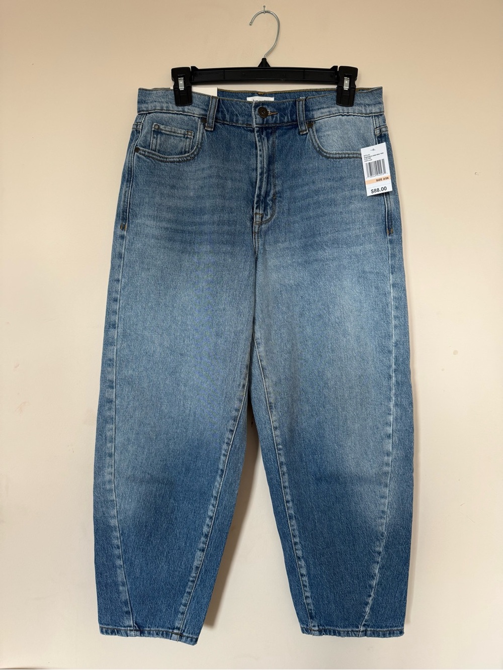 NWT Kensie Jessica High Rise Cropped Barrel Jeans Size 2/26